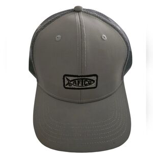 AFTCO Fishing Tackle Gray OSFM Lightweight Adjustable Baseball Cap Hat